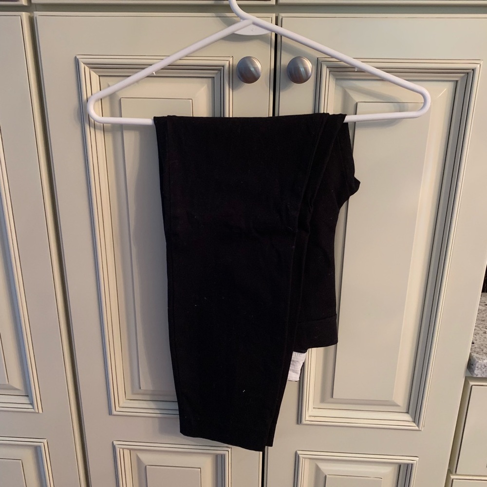 Cropped j Crew black pants.